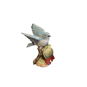 George Good Mountain Bluebird Porcelain Figurine Official State Bird Vintage